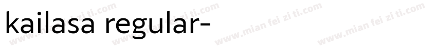 kailasa regular字体转换